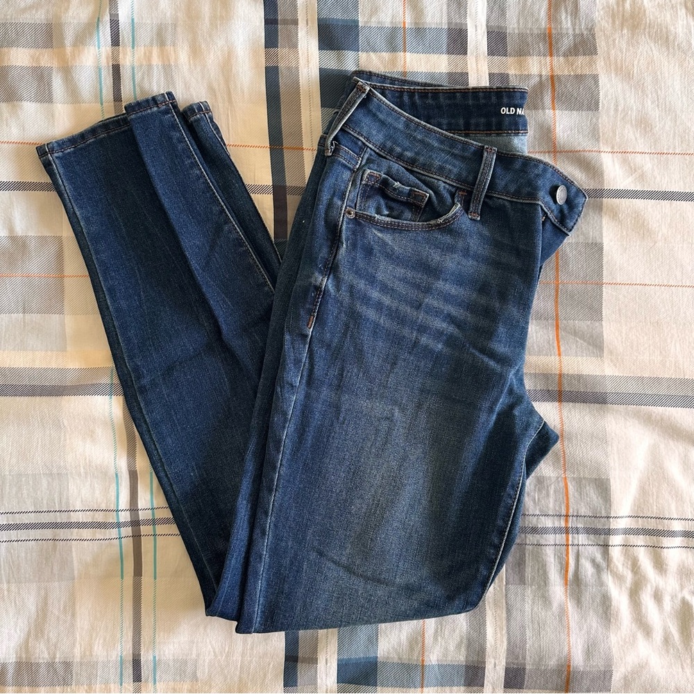 NEW Old Navy Mid Rise Pop Icon Skinny Blue Jeans